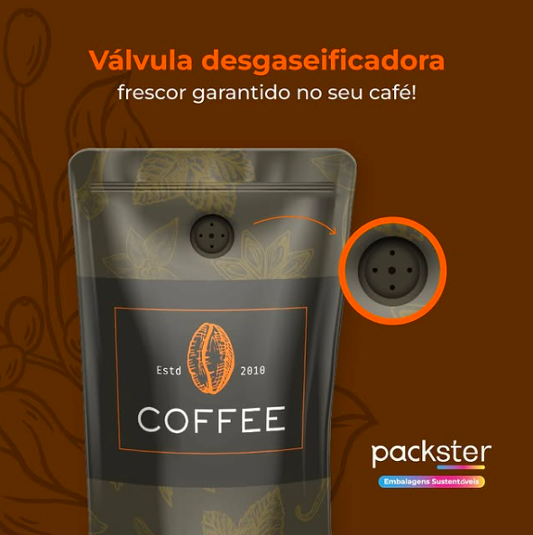 Embalagem para cafe com válvula